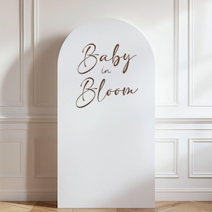 Baby in Bloom Shower Arch Backdrop: Custom Colors Printed Foamboard