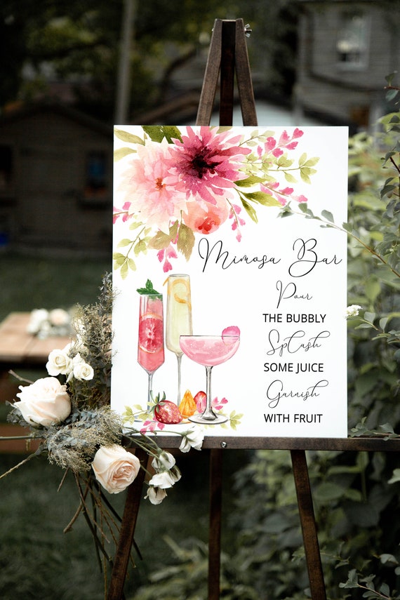 Mimosa Bar Print, Labels & Tags