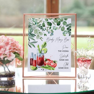 Bloody Mary Bar Sign, Bloody Mary Instant Download Bar Sign, Bloody Bar