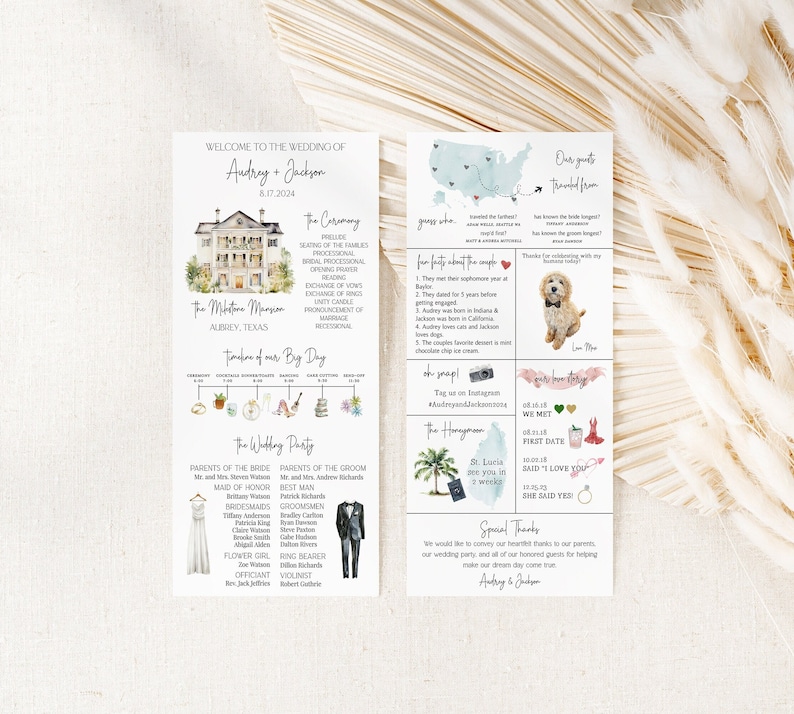 infographic wedding program