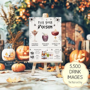 Menù del bar di Halloween: cocktail speciali spettrali (stampabile)