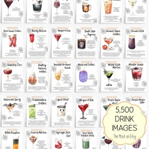 halloween cocktail recipe cards