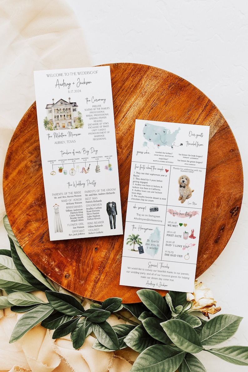 infographic wedding program