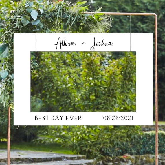 Polaroid Photo Prop Frame Printable, Polaroid Bridal Shower Photo Booth Frame Template, Polaroid Photo Prop Frame, Horizontal Frame Backdrop Il_570xn