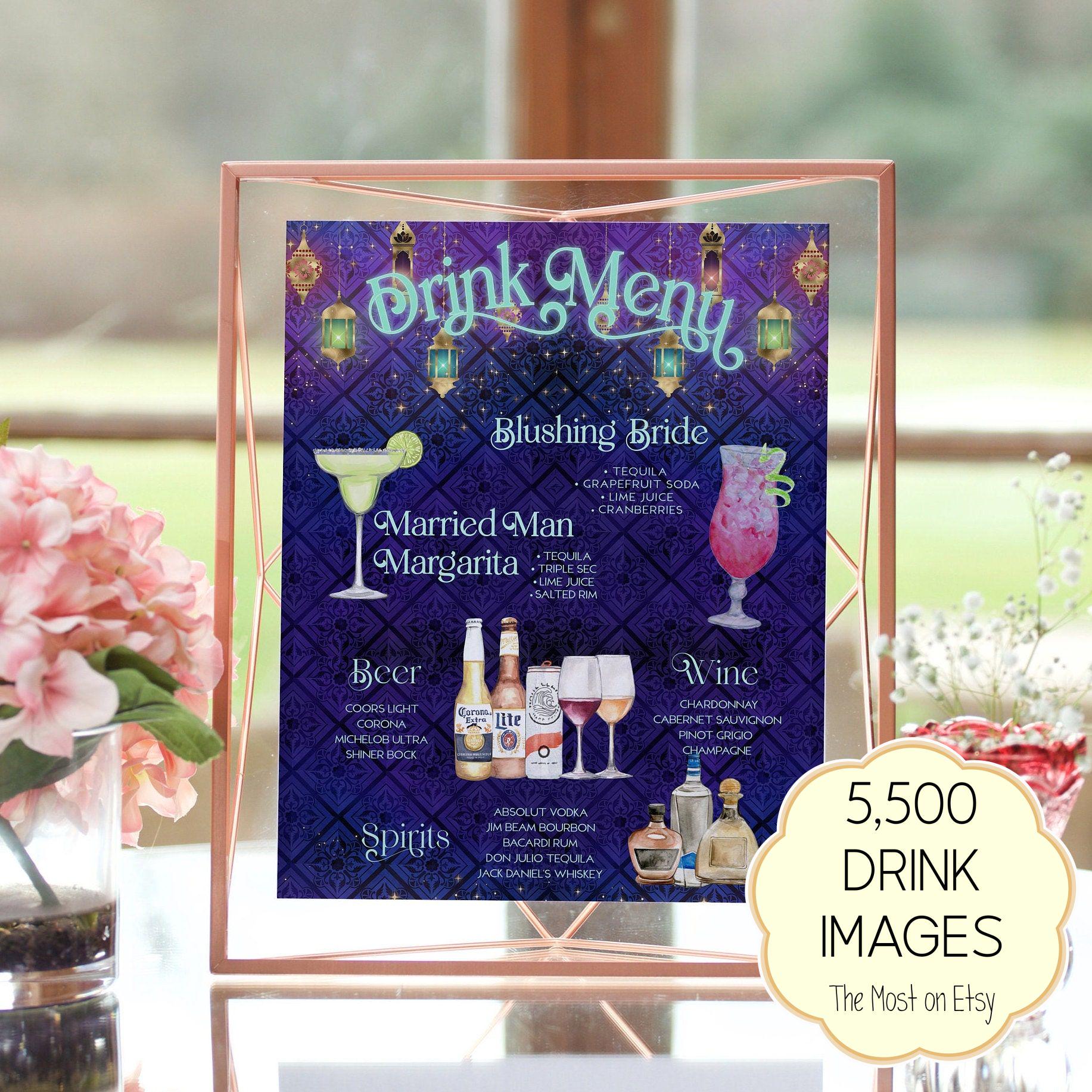 Arabian Nights Signature Drinks Sign: Marrakesh Cocktails Template