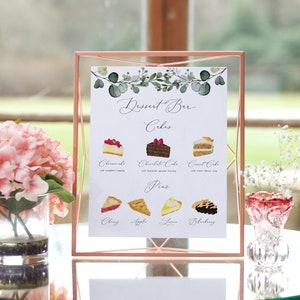Dessert Bar Menu Sign Template, Design Your Own Dessert Bar Sign, Dessert Bar, Ice Cream Bar, Candy Bar, Doughnut Bar, 4,000+ Dessert Images