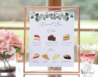Design Your Own Dessert Bar Menu Sign Template (Digital Download)