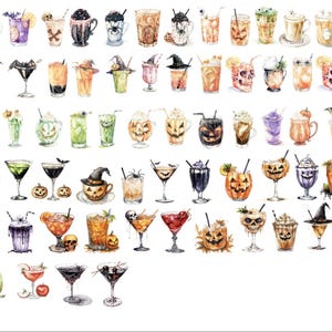 Receptkaarten voor Halloween-cocktails: griezelfeestrecepten (bewerkbare sjabloon) afbeelding 8