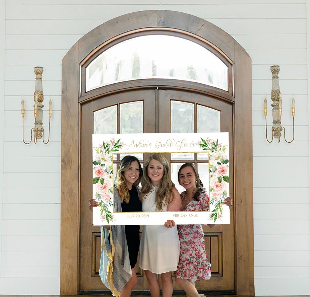 Pink Booth Frame Blush Pink Floral Photo Booth Frame: Bridal Shower, Wedding, Baby ...