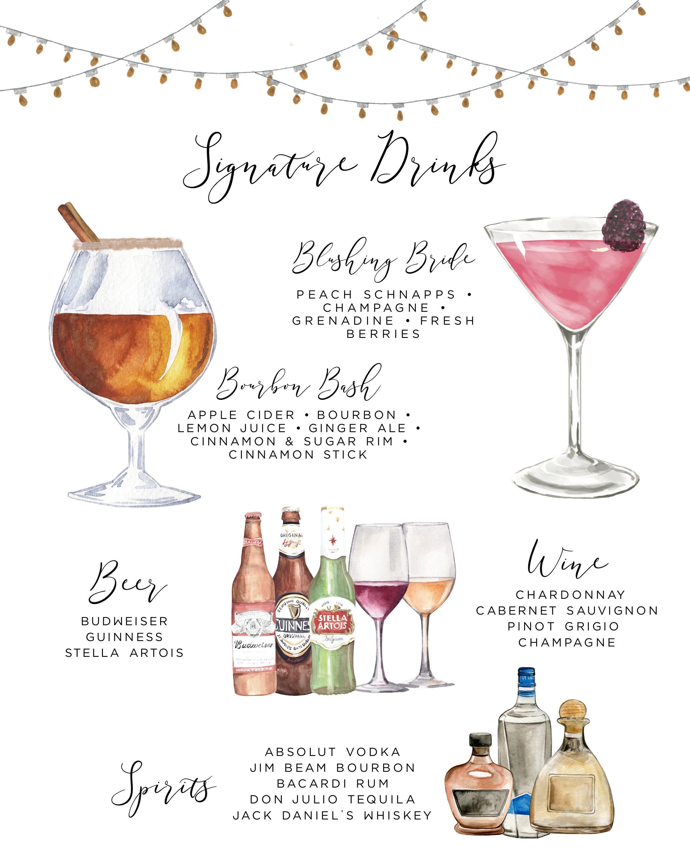Design Your Own 1000 Drink Images Garnishes Signature Etsy