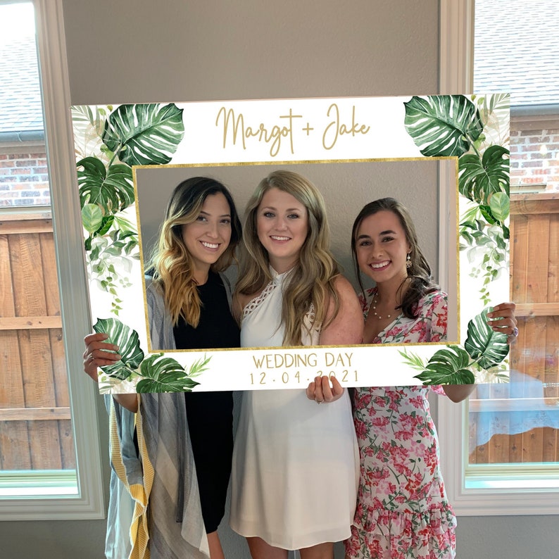 Tropical Theme Photo Prop Frame Printable Template Greenery - Etsy
