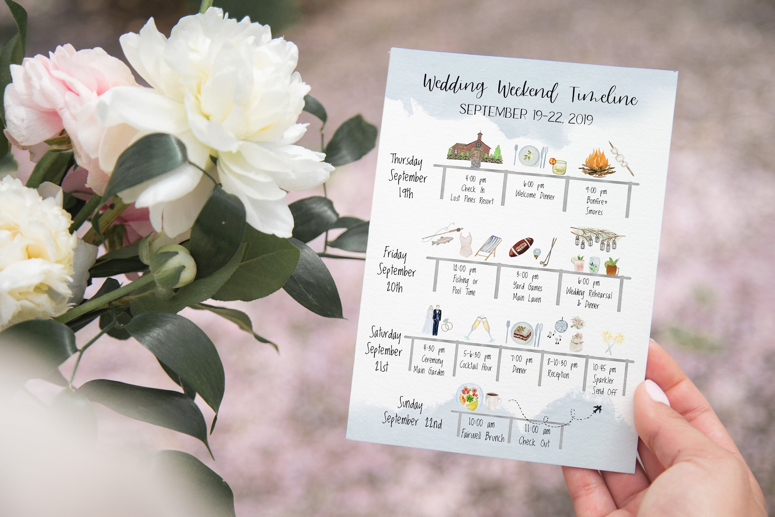 Wedding Weekend Timeline Template Printable Editable Wedding - Etsy