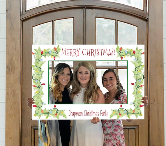 Christmas Photo Prop Frame: Holiday Party Decor (DIY Printable Template)