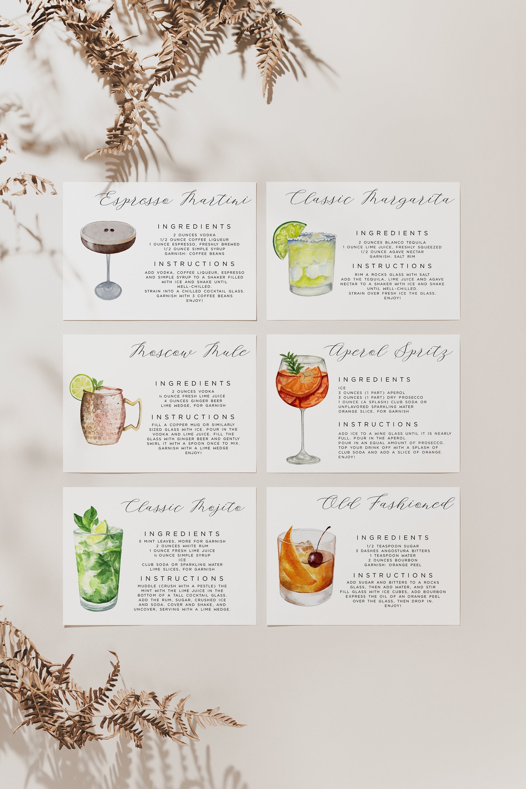 Cocktail Recipe Cards Template Editable Drink Recipe Card Etsy UK Cocktail Recipe Cards Template Editable Drink Recipe Card Etsy UK