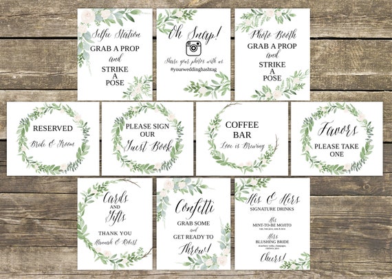 wedding signs template wedding signage wedding signs printable