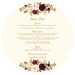 Round Dinner Menu Template, Printable Round Wedding Dinner Menu ...