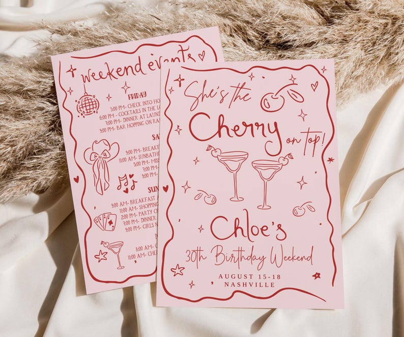 She's the Cherry on Top Birthday Weekend Itinerary, Girls Trip Schedule ...