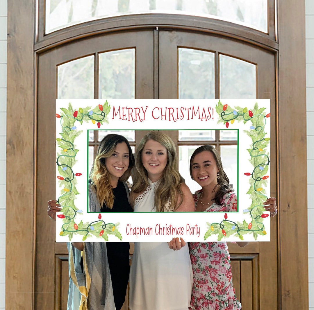 Christmas Party Photo Prop Frame PRINTED, Ready to Use, Christmas Party Decor, Holiday Party