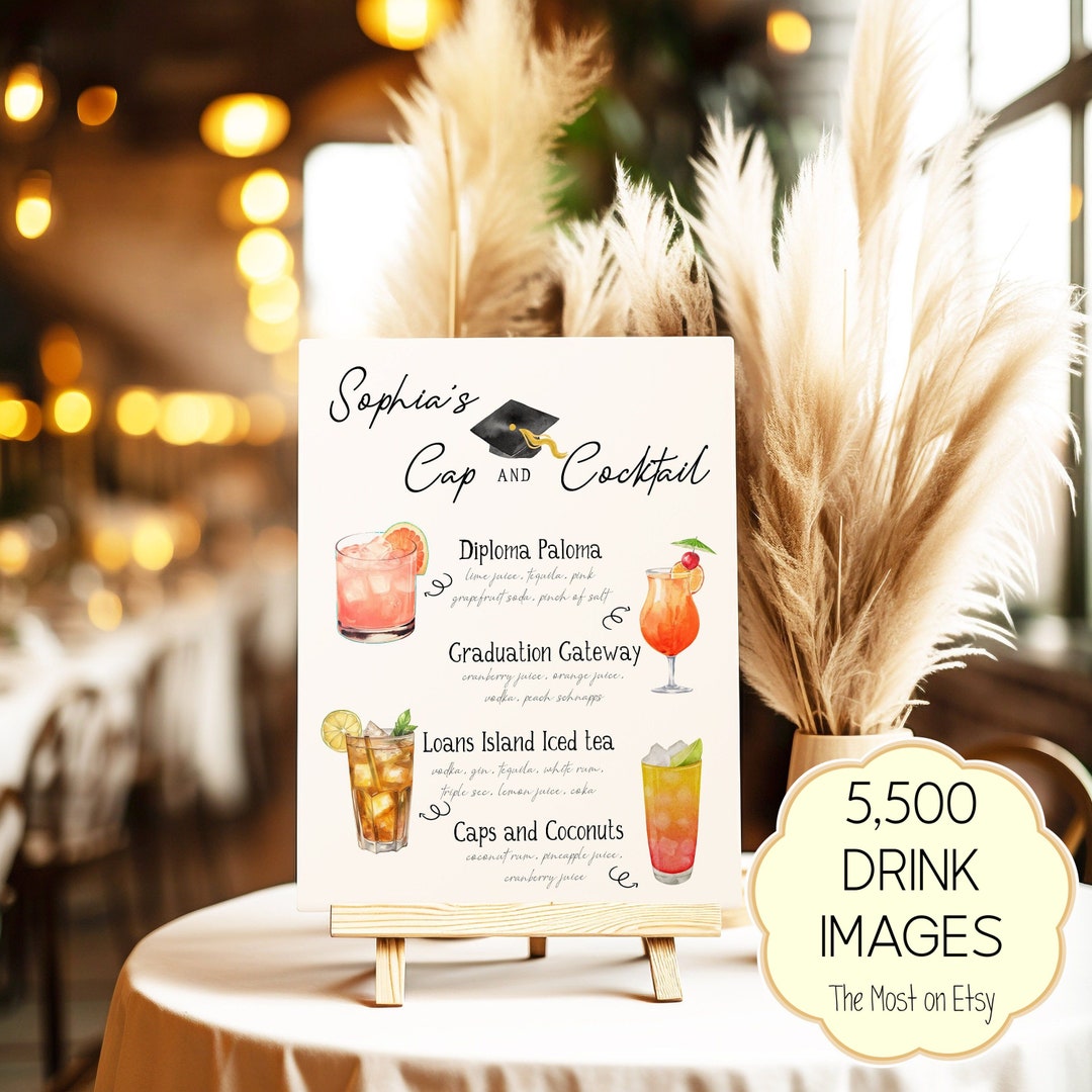 Graduation Signature Drink Template Graduation Party Cocktail Sign Graduation Signature Drink Template Graduation Party Cocktail Sign