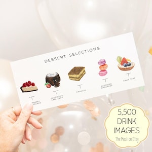 Dessert Bar Menu Card Template, Design Your Own Dessert Menu Card, Dessert Bar, Ice Cream Bar, Candy Bar, Doughnut Bar, 300+ Dessert Images