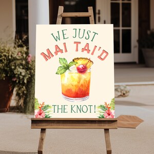 We Mai Tai'd the Knot Schild, Signature Drink Mai-Tai Schild, Mai-Tai'd the know Signature Drink Schild, Hochzeit Signature Drink Schild, Mai Tai