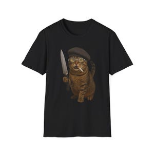 Funny Cat Graphic T-Shirt, Humorous Pet Lover Shirt, Gift for Cat Owners, Casual Wear, Unique Cat T-Shirt