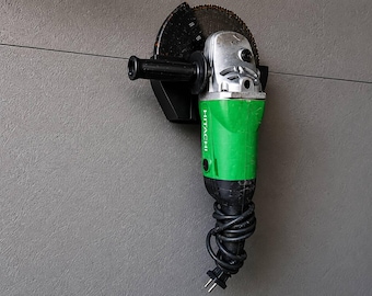 Soporte de pared para amoladora angular de alta resistencia / Soporte para herramientas de taller de 230 mm