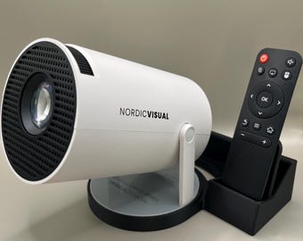 Soporte de pared para proyector con bandeja para control remoto / Estante impreso en 3D