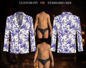 MADE TO MEASURE Mens Sewing Pattern 6052 | Single-Breasted Jacket with Patch Pockets Drafted to Your Measurements or in a Standard Size