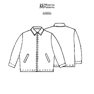 Digital Sewing Pattern in PDF A4 – Men’s Jacket with Collar and Slant Pockets 6006 | Height 170 cm (Chest 96 – Waist 88 – Hip 92)