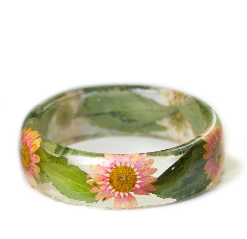 Flower Bouquet Jewelry Flower Jewelry Daisy Bracelet Green Etsy