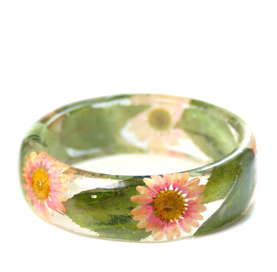 Flower Bouquet Jewelry Flower Jewelry Daisy Bracelet Green Etsy