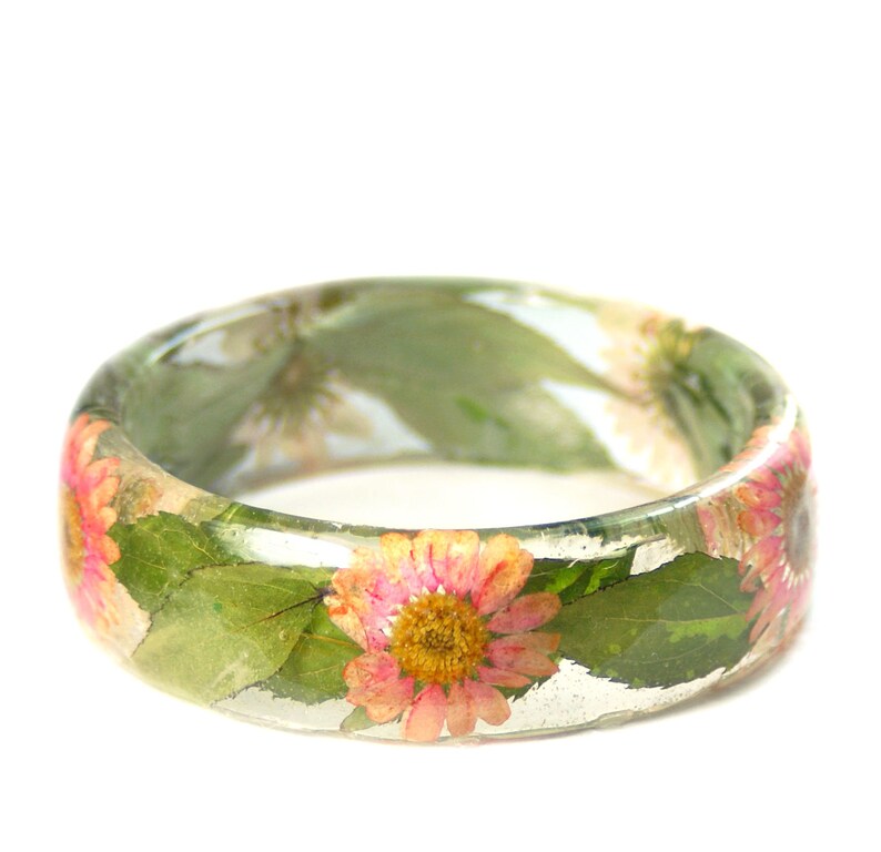 Flower Bouquet Jewelry Flower Jewelry Daisy Bracelet Green Etsy
