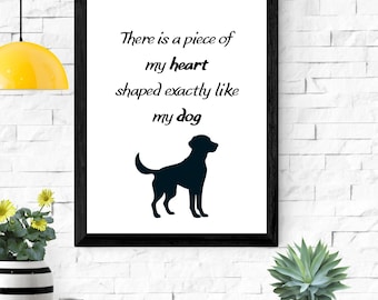 There Is a Piece of My Heart Shaped Exactly Like My Dog – Pet Printable
