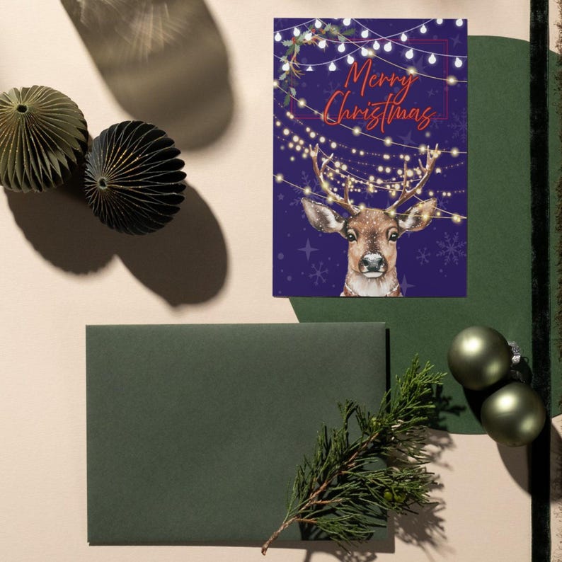 Rudolph Christmas Card, Twinkle Lights, Animated Ecard (digital ...