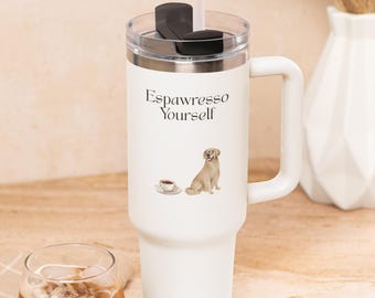 Golden Retriever Reisebecher 40 Unzen: Thermobecher für Hundeliebhaber
