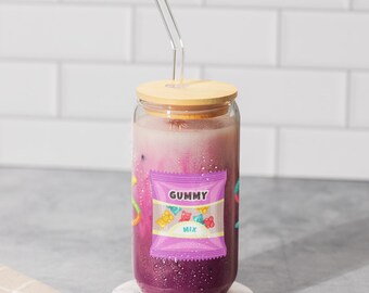 Gummy Bear Sipper Glass: Fun Candy Lover Drinking Cup