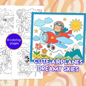 Cute Airplanes: Adorable Plane Coloring Book by Colorverse Studio Art