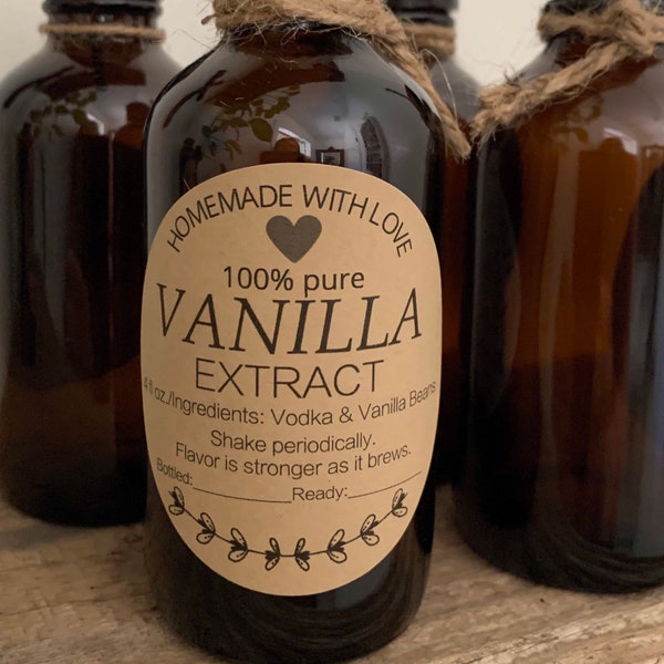 Vanilla Extract Labels • Personalized • Holiday Gifts • Easy Peasy Label Design