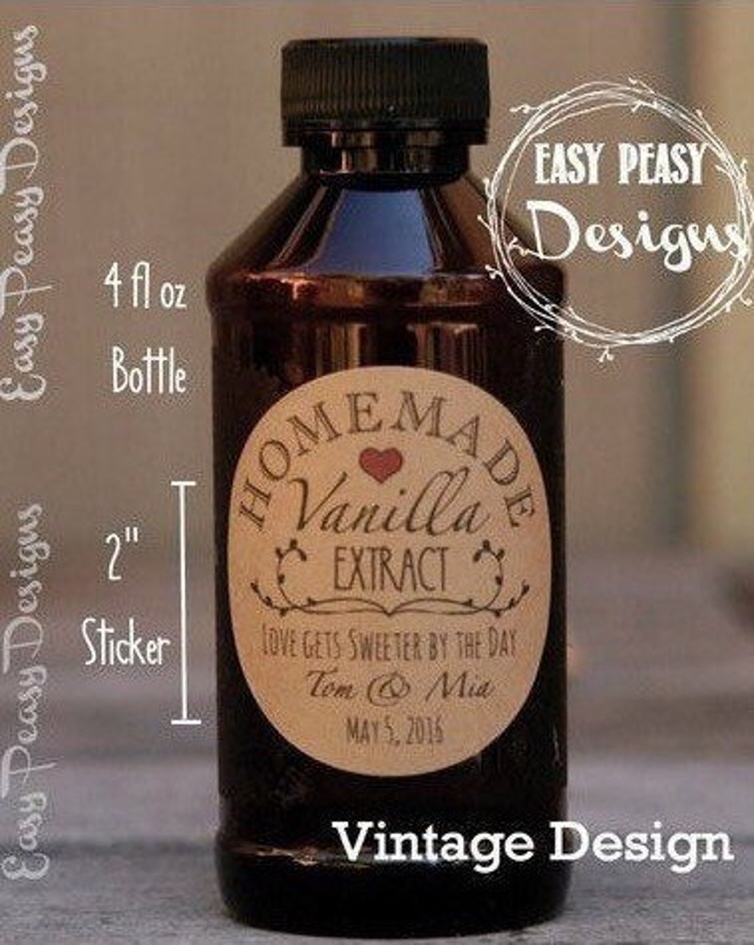 Vanilla Extract Labels Personalized Labels for Holiday Gifts Etsy