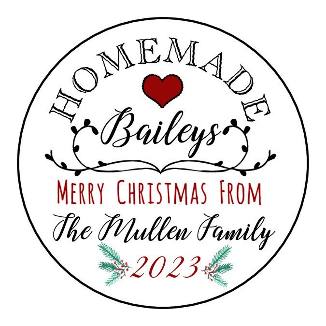 Baileys Irish Cream Labels holiday Qty 20 Personalized Homemade Baileys