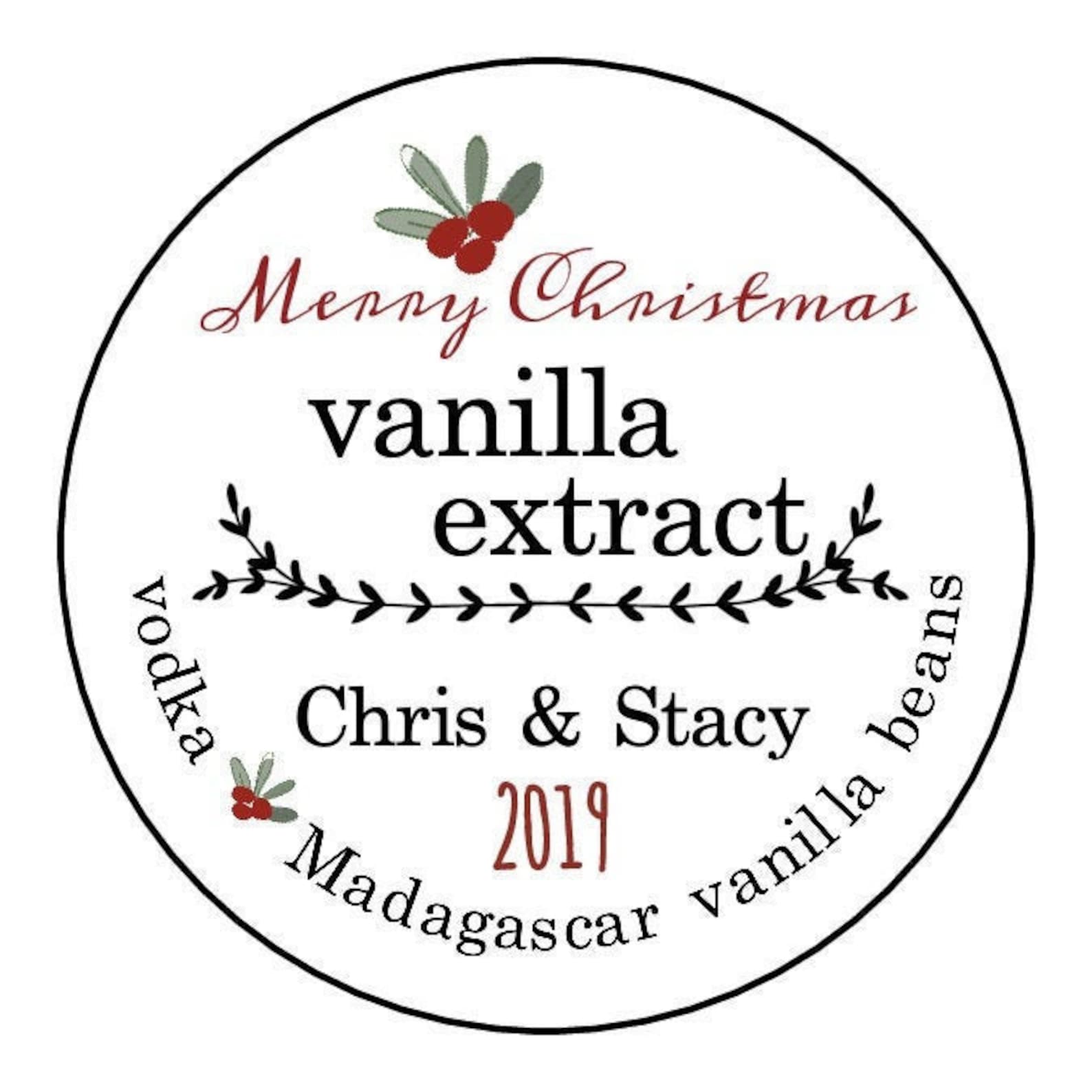 Custom Vanilla Extract Labels Printed Vanilla Extract Etsy
