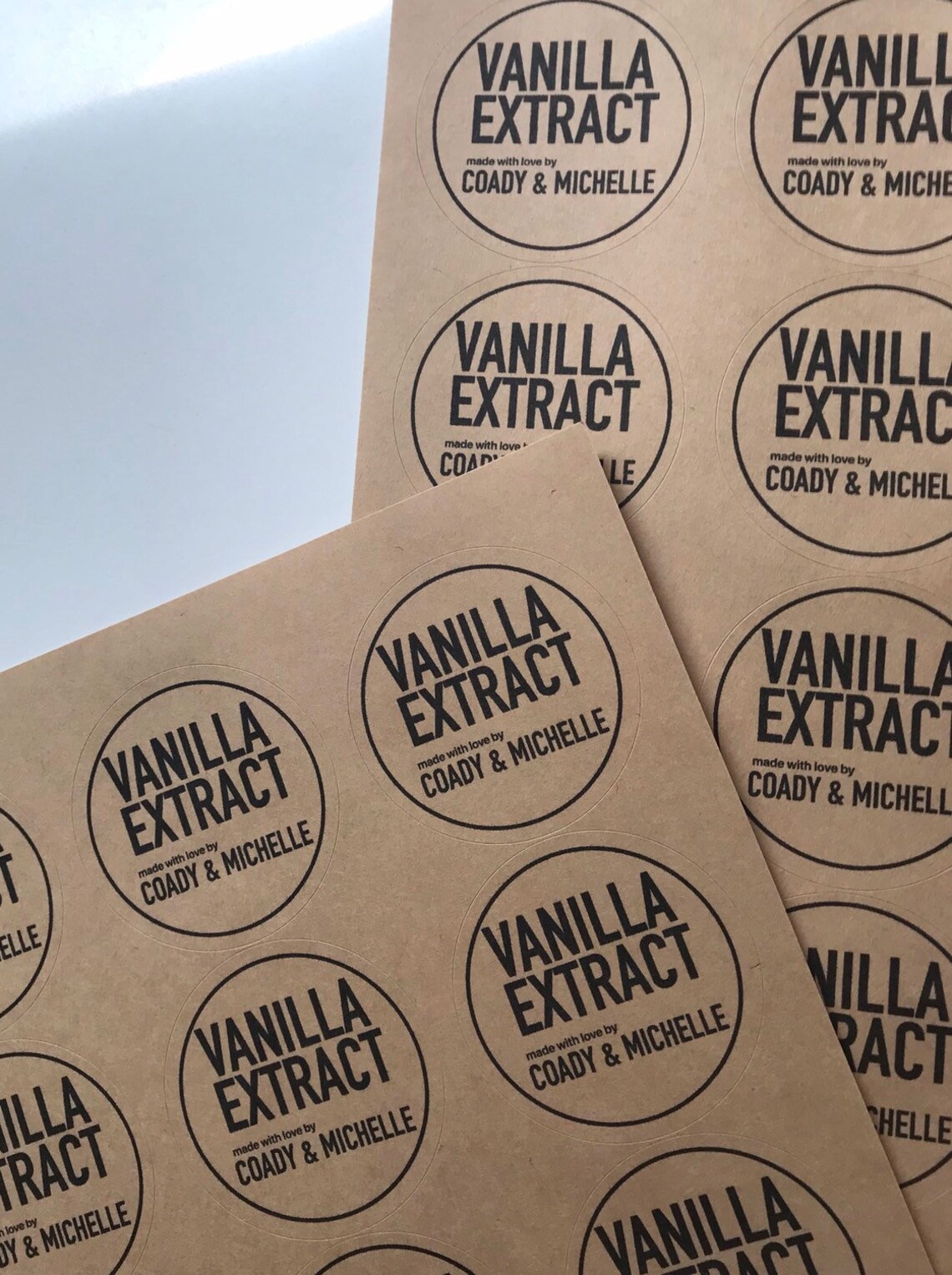 Vanilla Bottle Labels Set of 20 Small or 12 Large | Etsy