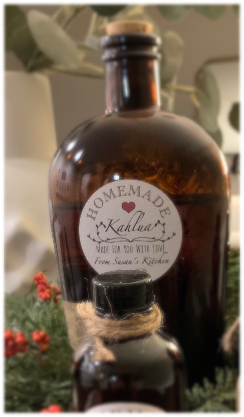 Homemade Kahlua Labels Set of 20 Small or 12 Large Kahlua | Etsy