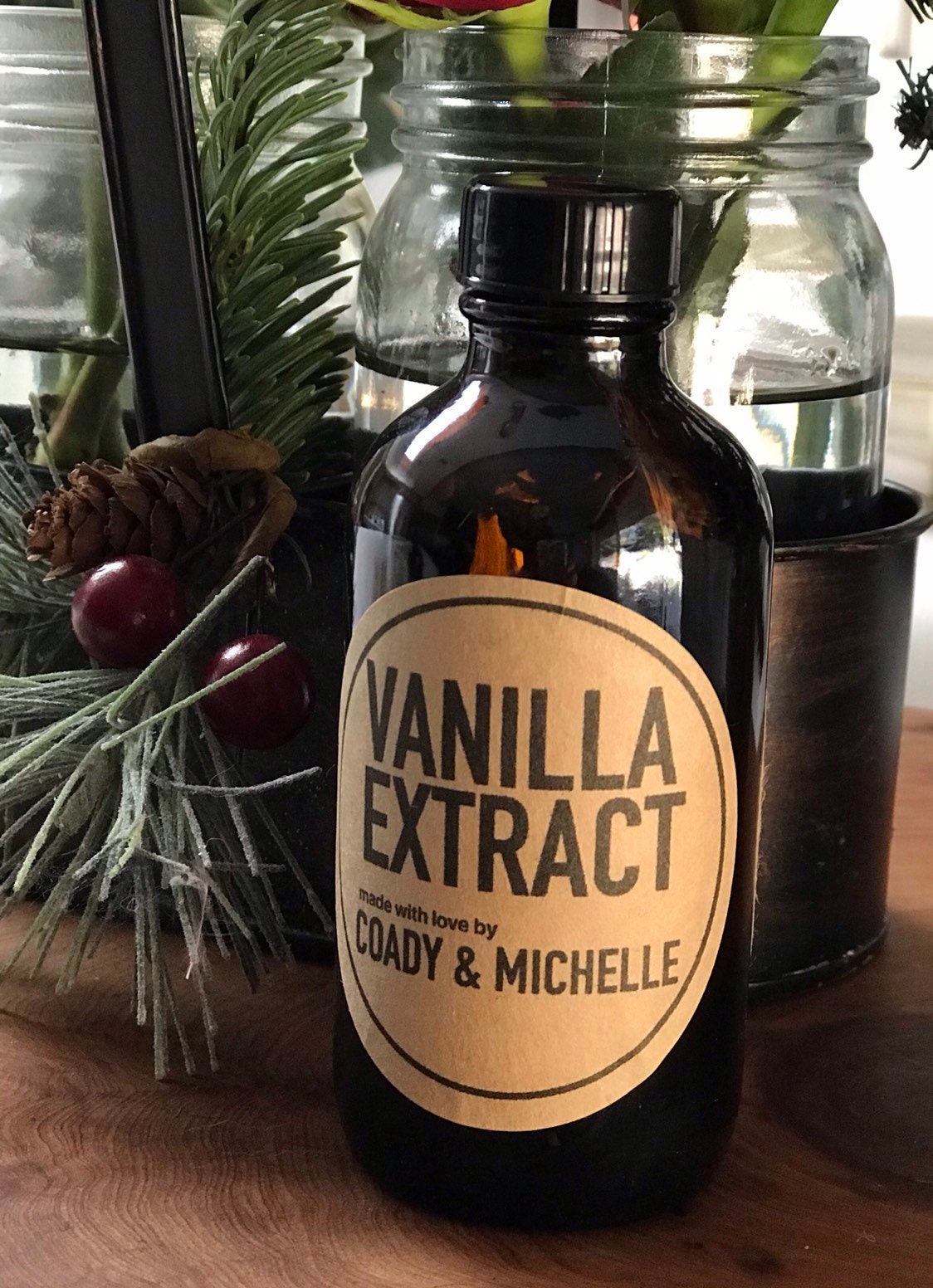 Personalized Vanilla Extract Stickers Vanilla Extract Bottle Etsy