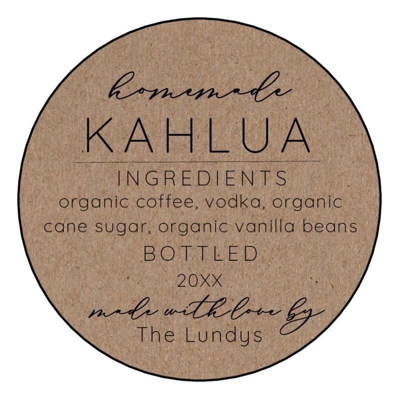 NEW! Kahlua Labels • Modern • QTY 24 • Personalized • Holiday Gifts ...