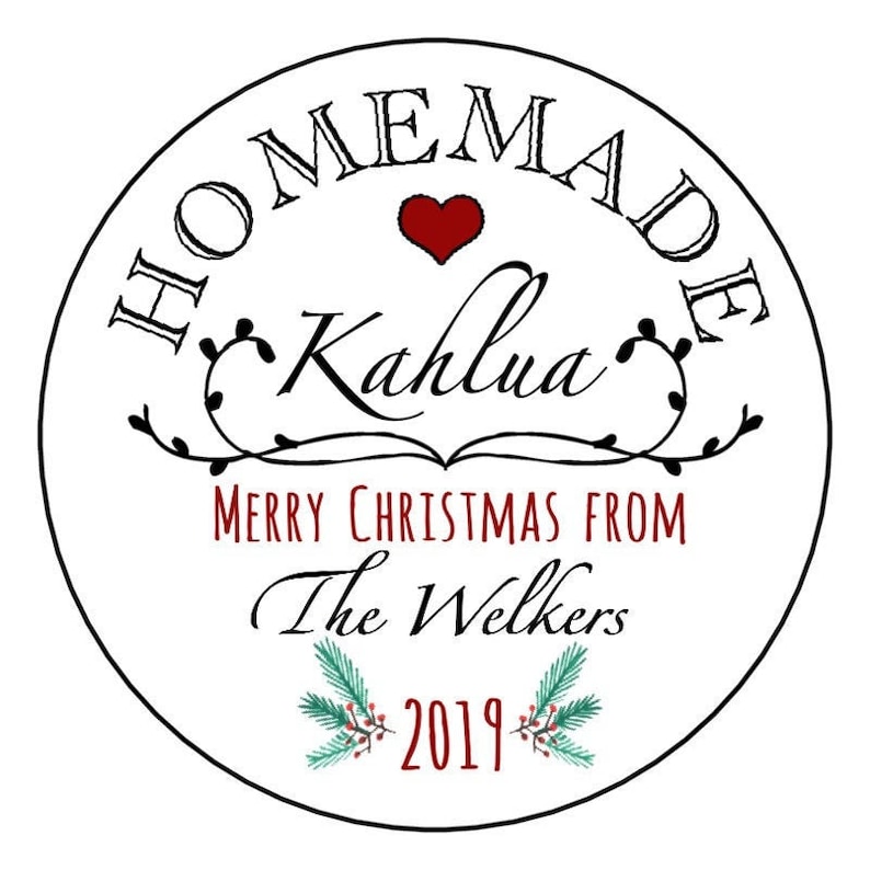 Homemade Kahlua Labels Set of 20 Small or 12 Large Kahlua | Etsy
