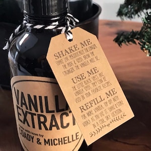 Homemade Vanilla Extract Label Template Printable Gift Sticker, Personalize  Custom Editable PDF Digital File Instant Download DIY 