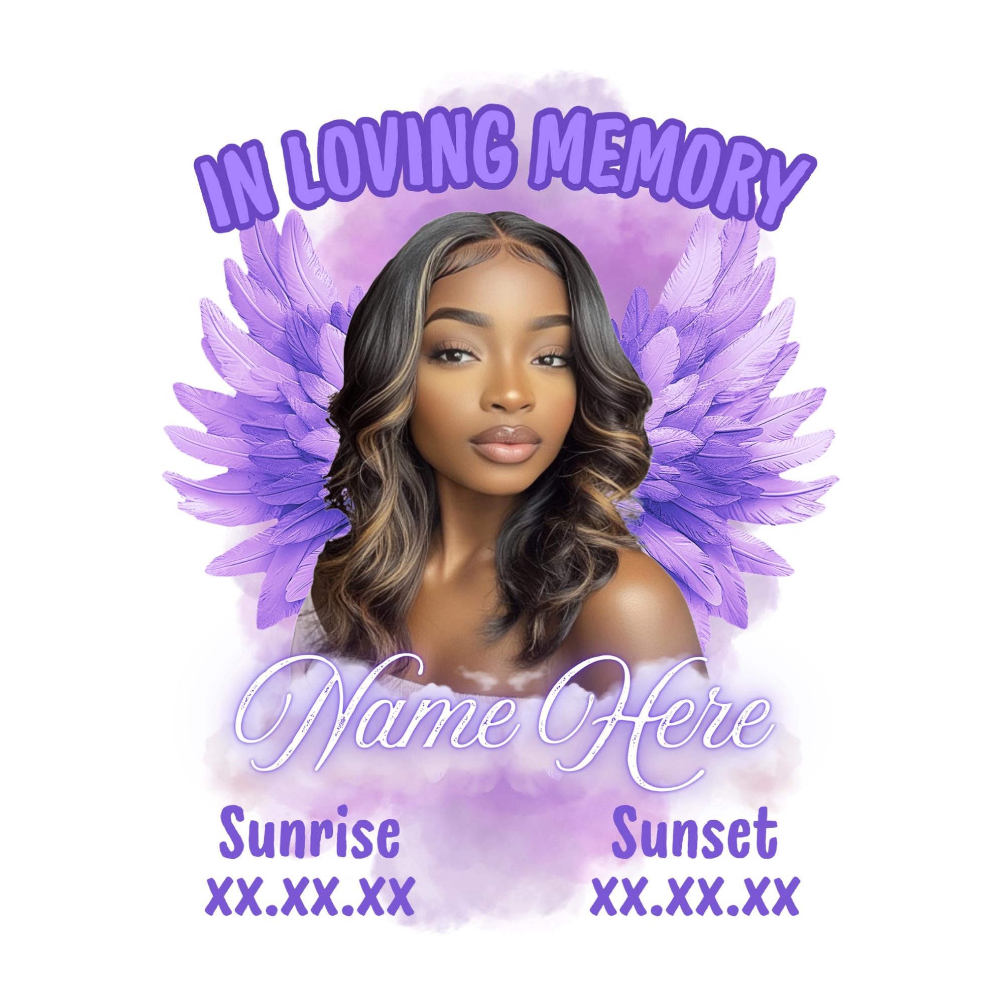 Purple Rip Rip Shirt Template Purple Canva | Forever in Our Hearts With ...
