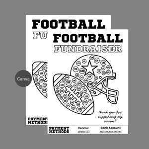Fundraiser Flyer Football Canva | Fill My Football Fundraiser Templates | Fundraiser Template Football | Editable Football Canva Design